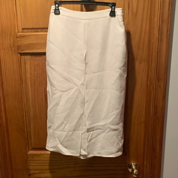 Kimora Lee Simmons Midi Length Silk Skirt Cream size 6 - Picture 2 of 9
